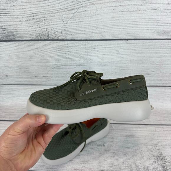 Soft Science Women's Green Weave Light Walker Lace Up Shoes Size 6 - Picture 4 of 11